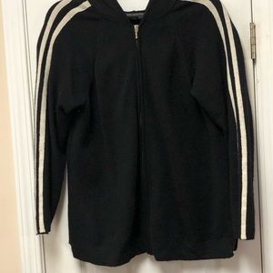 Sarah Spencer merino wool hooded sweater.